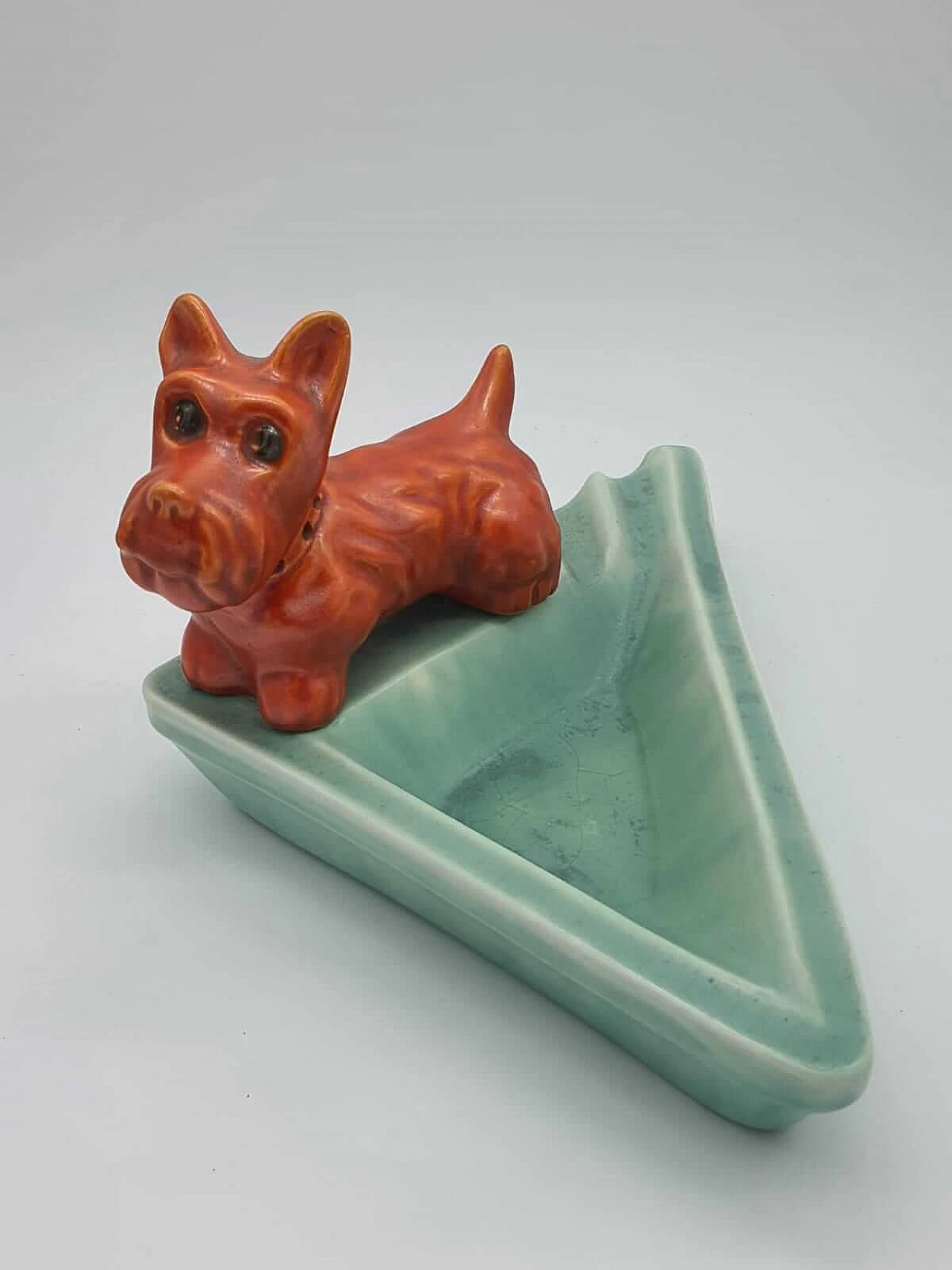 Art Deco cigar case in painted porcelain, 1940s 5