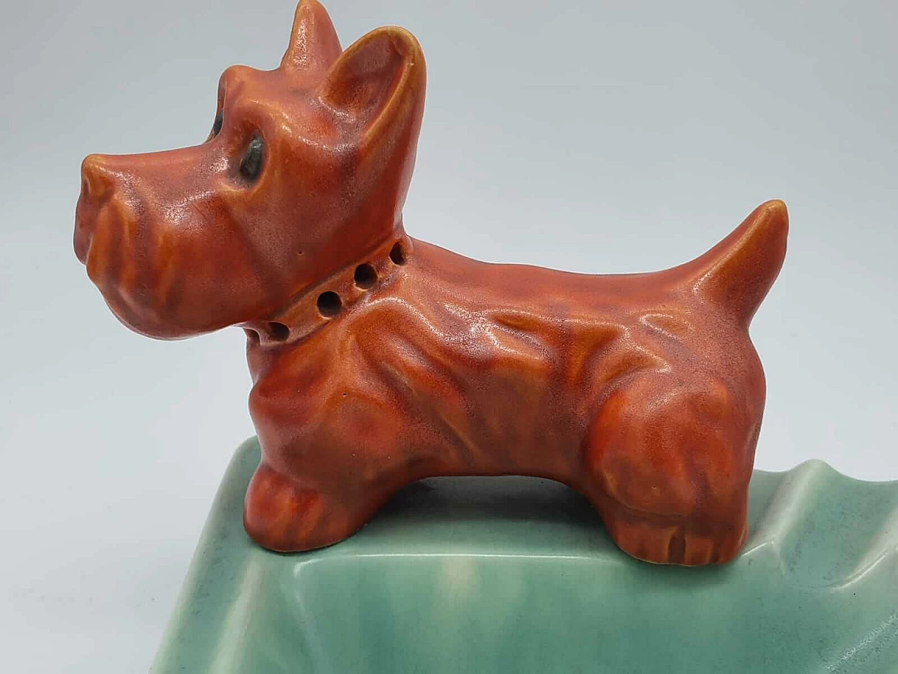 Art Deco cigar case in painted porcelain, 1940s 6