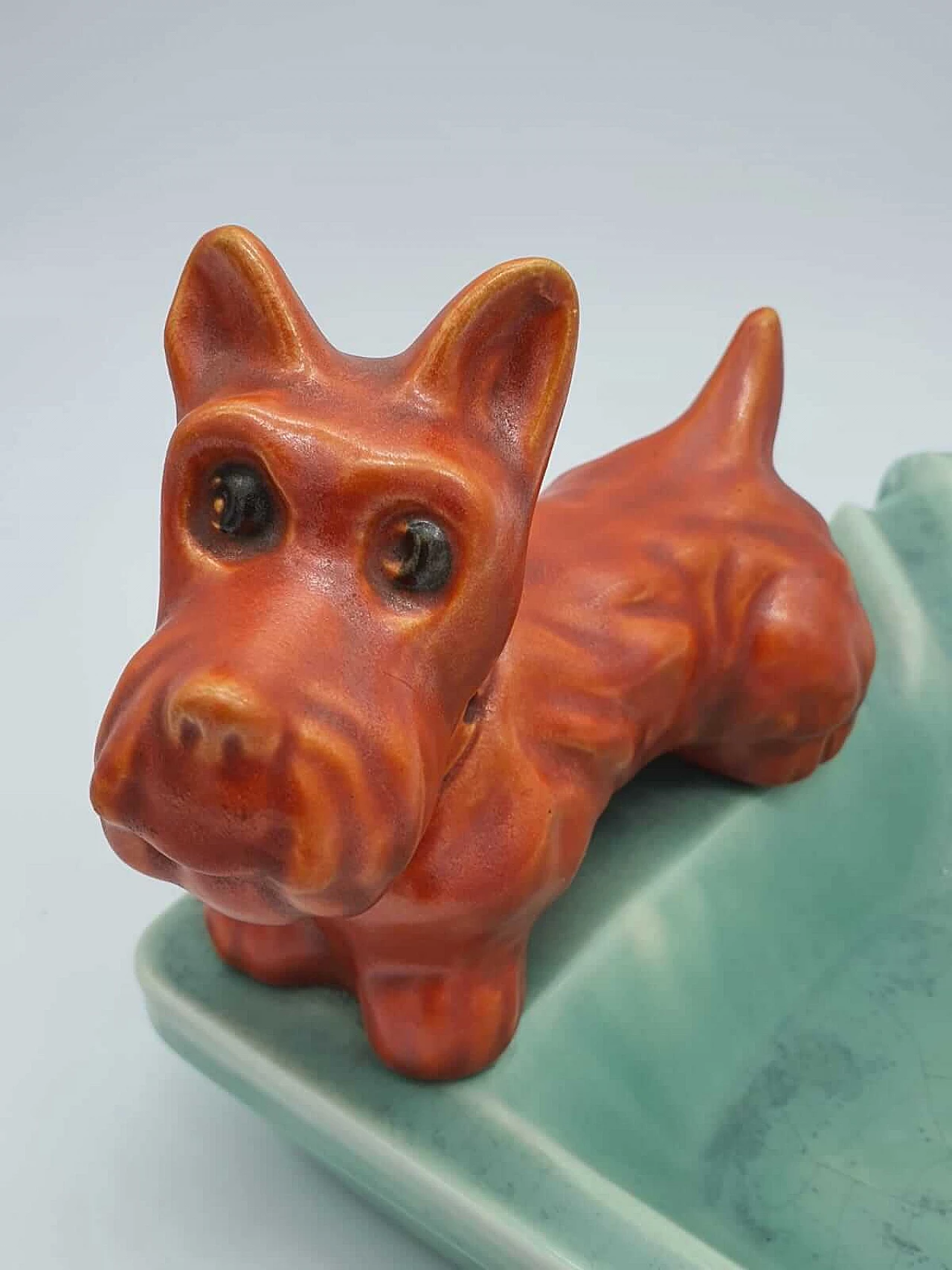 Art Deco cigar case in painted porcelain, 1940s 7