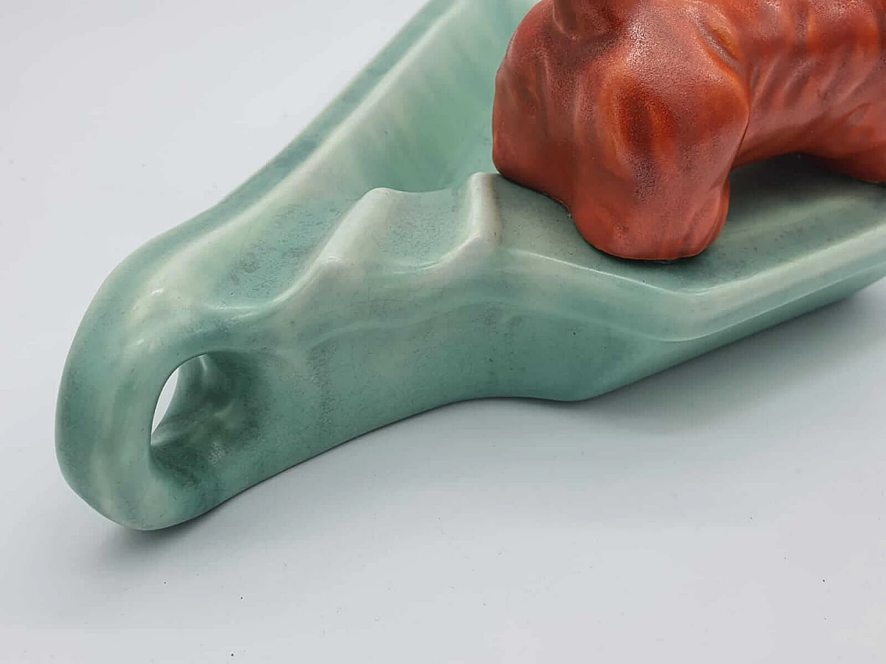 Art Deco cigar case in painted porcelain, 1940s 9