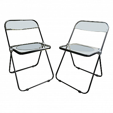 Pair of Plia folding chairs by Giancarlo Piretti for Anonima Castelli, 1970s