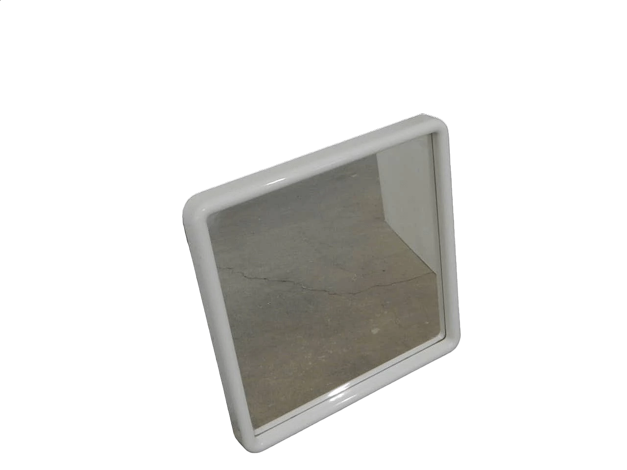 Square mirror with plastic frame, 1970s 10