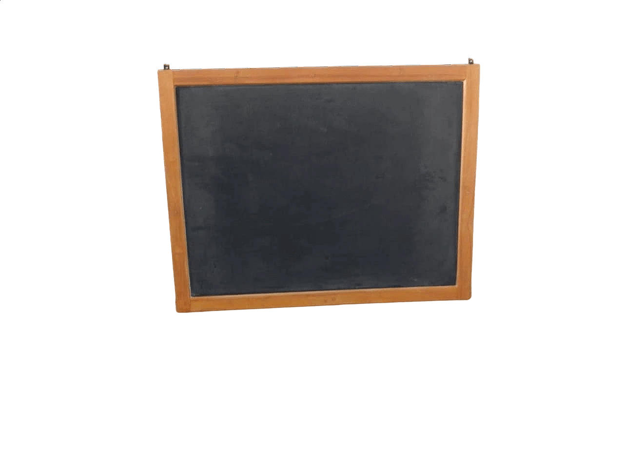 Wall-mounted school blackboard in beech and slate, 1980s 10