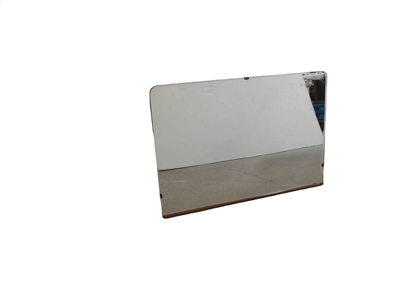Specchio da entrata rettangolare con cornice in faggio, anni '60 12
