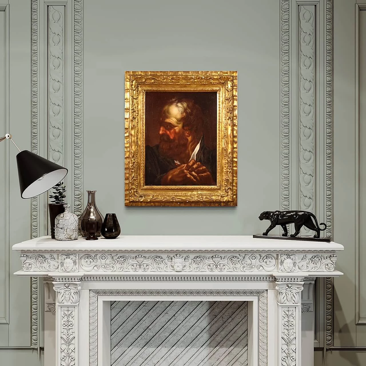 Stile di Egidio Dall'Oglio, Ritratto maschile, olio su tela, prima metà del '700 1354045