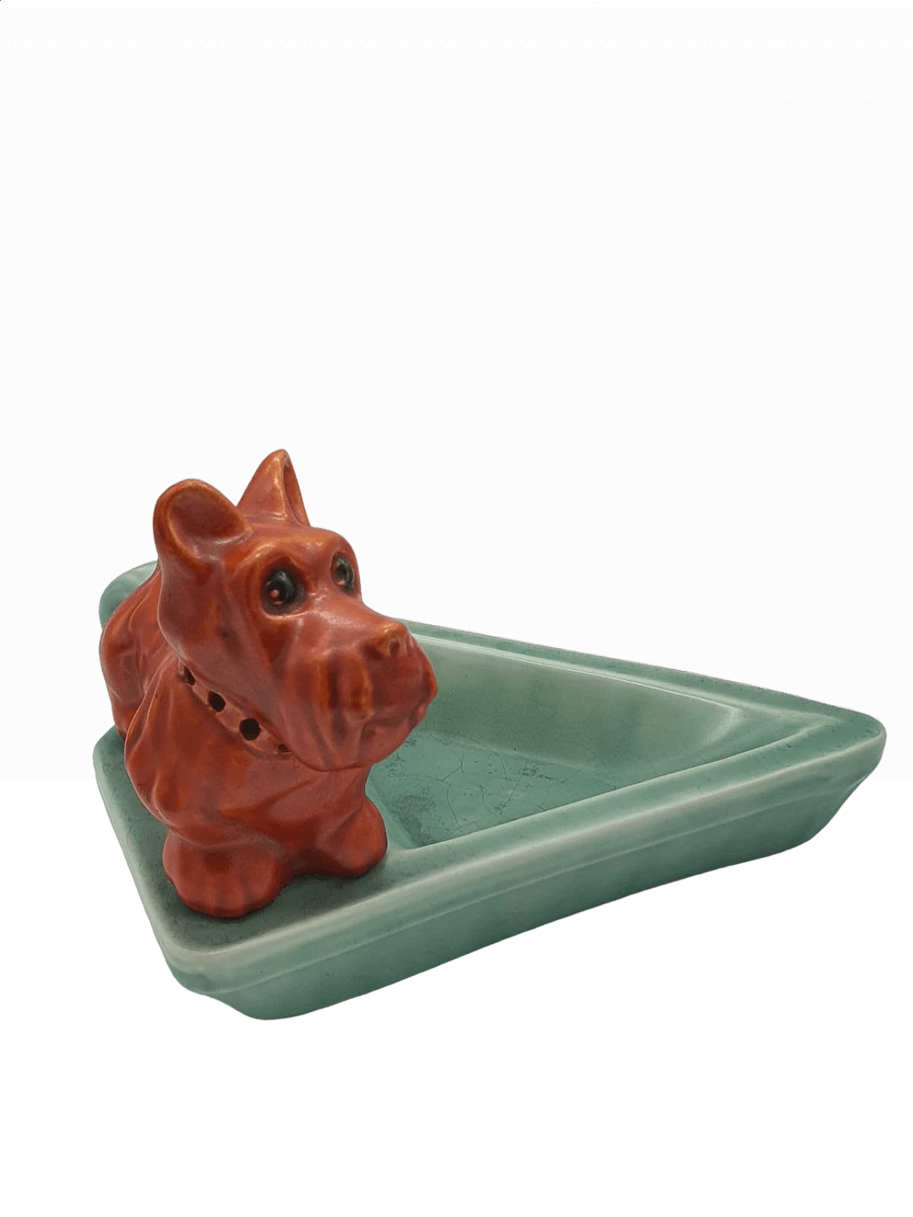 Art Deco cigar case in painted porcelain, 1940s 11