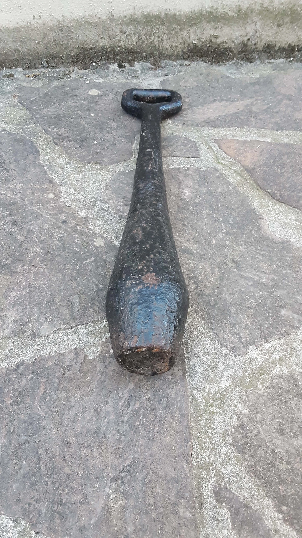 Black painted metal bell clapper, 17th century 5