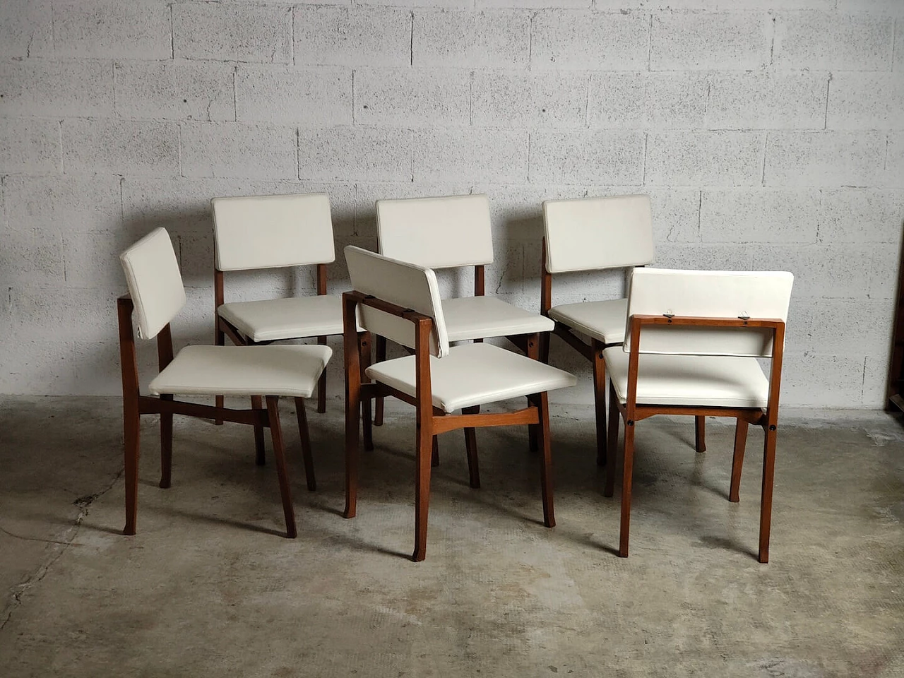 6 SD9 Luisella chairs by Franco Albini for Poggi, 1960s 8