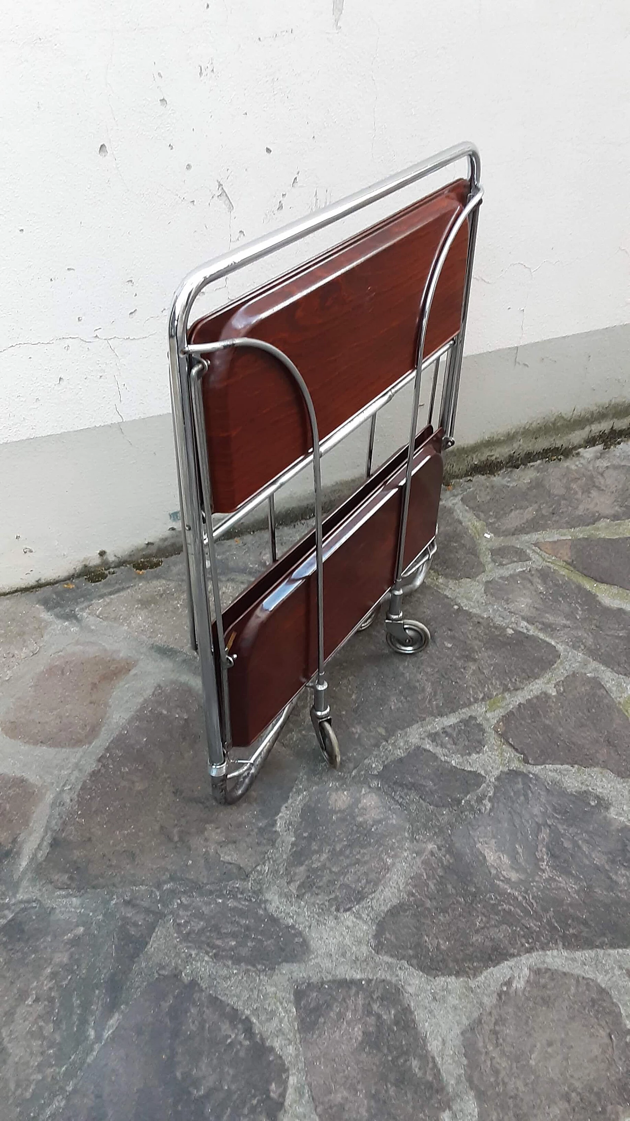 Carrello pieghevole in legno e metallo di Bremshey & Co., anni '60 4