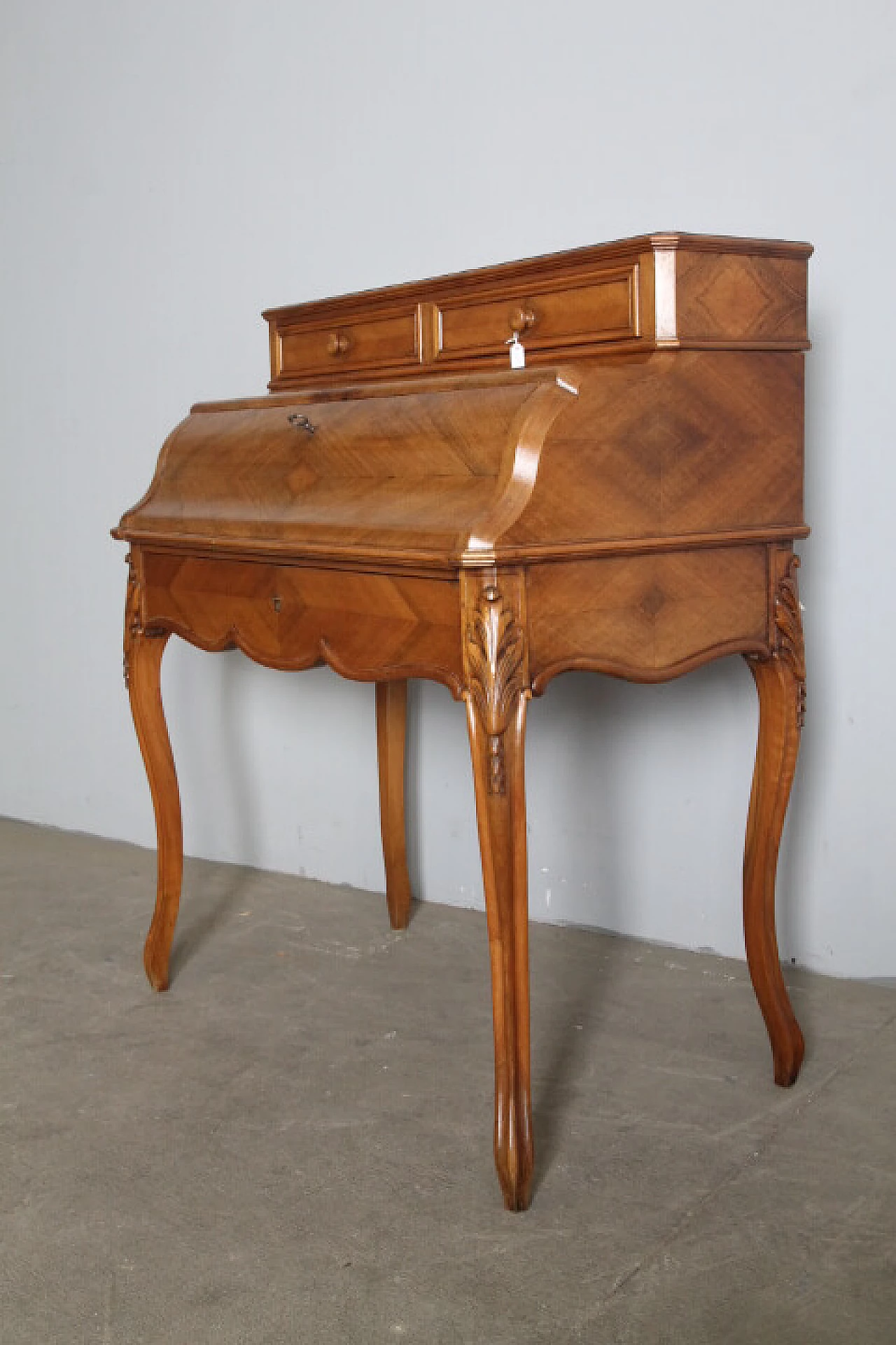Louis Philippe walnut flap desk, 19th century 1