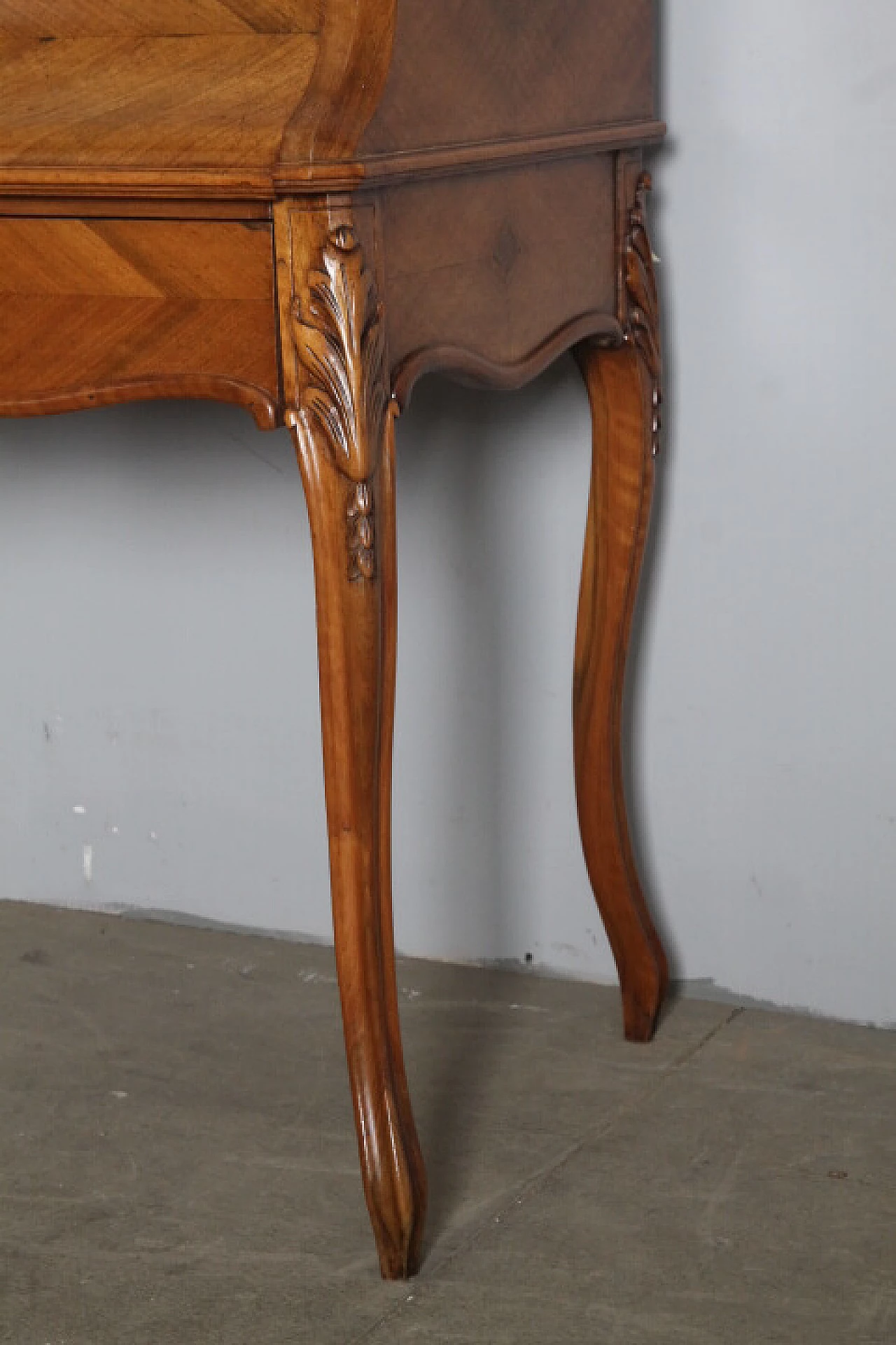 Louis Philippe walnut flap desk, 19th century 2