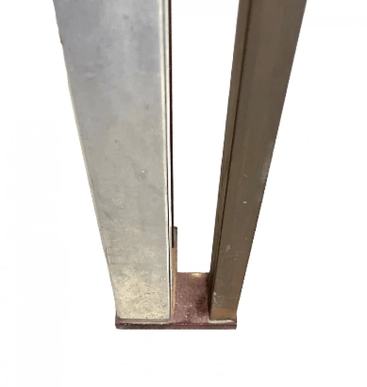 Chromed metal, brass and plexiglass console by Romeo Rega, 1970s 9