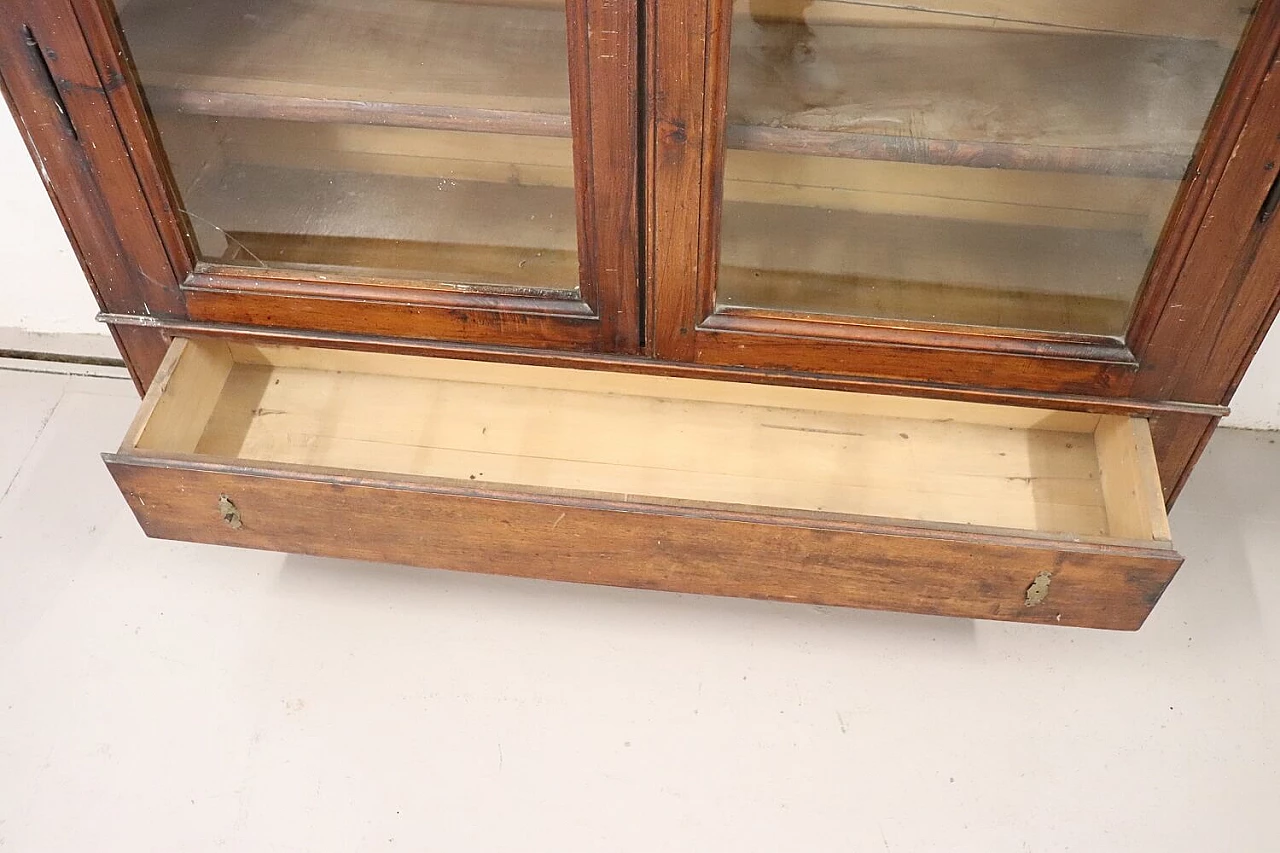 Solid poplar glass cabinet, 19th century 3