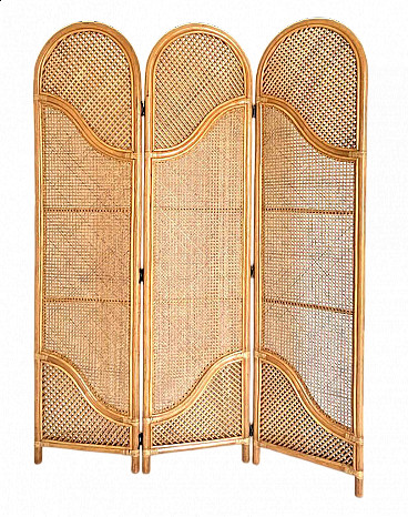 Modular bamboo partition panel, 1970s