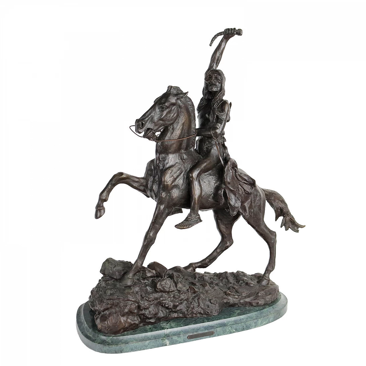 Allegory of triumph, bronze sculpture, reproduction of Frederic Remington 1