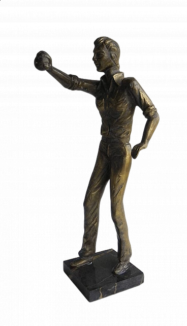 Joueures de Pétanque, bronze sculpture in the style of Oscar Ruffony, 1940s
