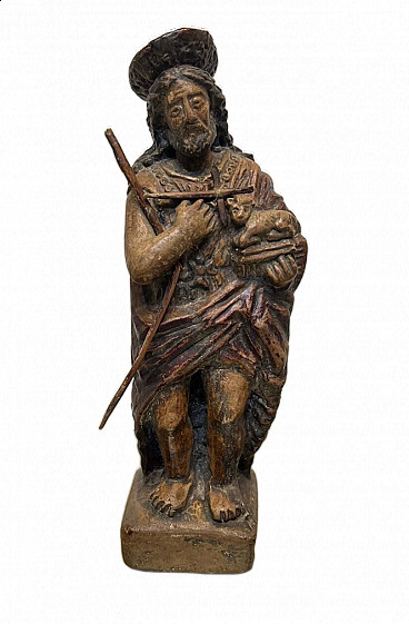 Polychrome stone sculpture depicting a saint, late 17th century
