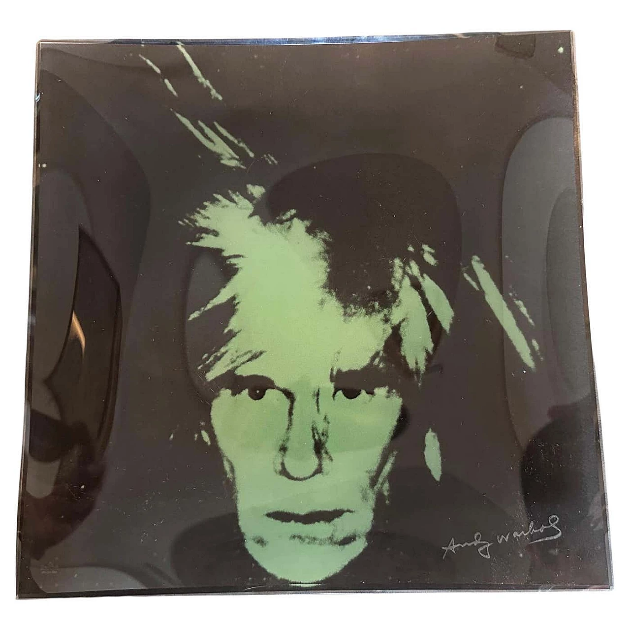 Andy Warhol square glass tray by Rosenthal, 1990s 2