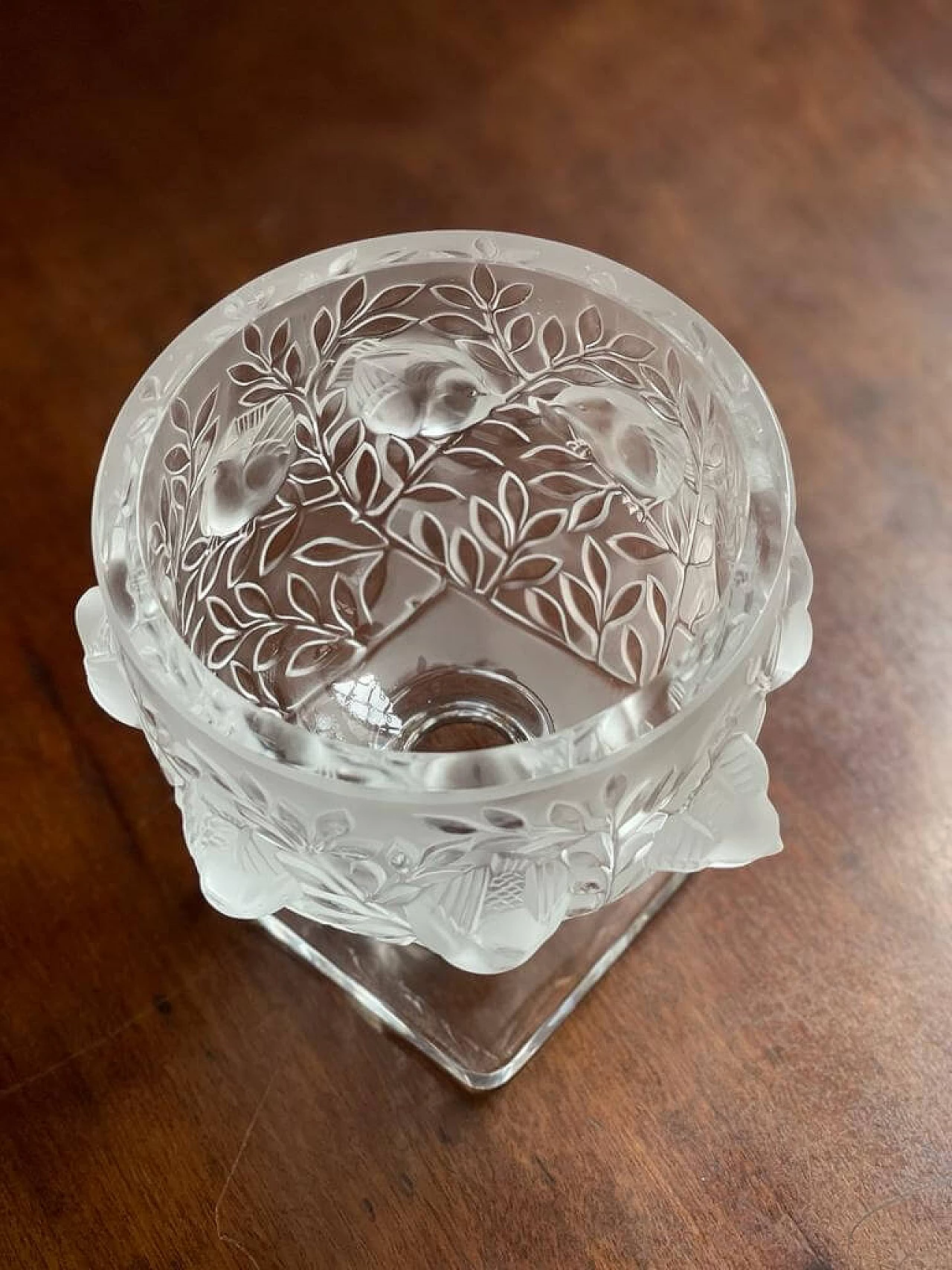 Elisabeth cup in moulded and frosted glass by Marc Lalique, 1960s 3