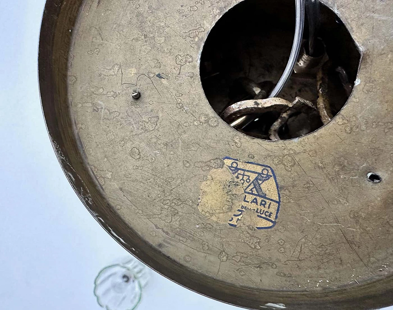 Lampadario in vetro di Murano e ottone di Barovier & Toso per Sciolari, anni '30 18