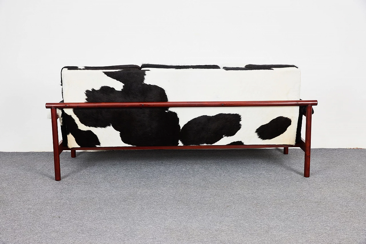 Guama sofa in black and white leather by Gonzalo Cordoba for Dujo, 1950s 17