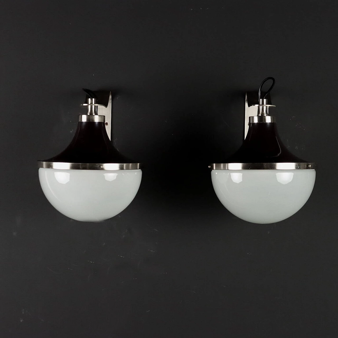 Pair of Pi Parete wall lights by Sergio Mazza for Artemide, 1960s 1