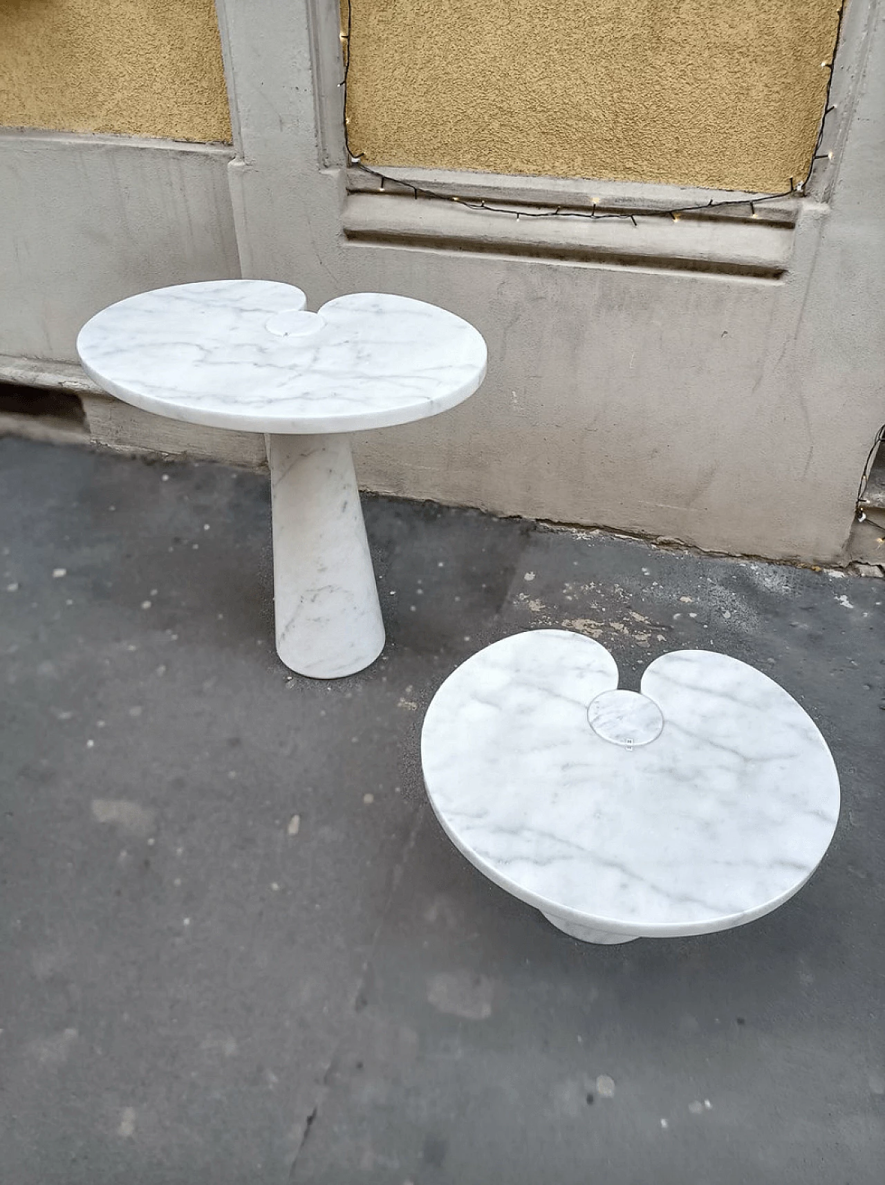 Pair of Eros coffee tables in white marble by Mangiarotti for Skipper, 1980s 16