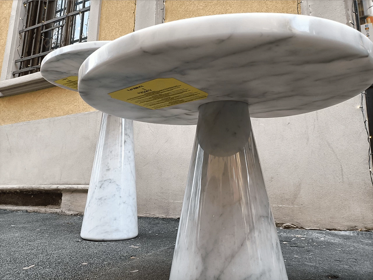 Pair of Eros coffee tables in white marble by Mangiarotti for Skipper, 1980s 22