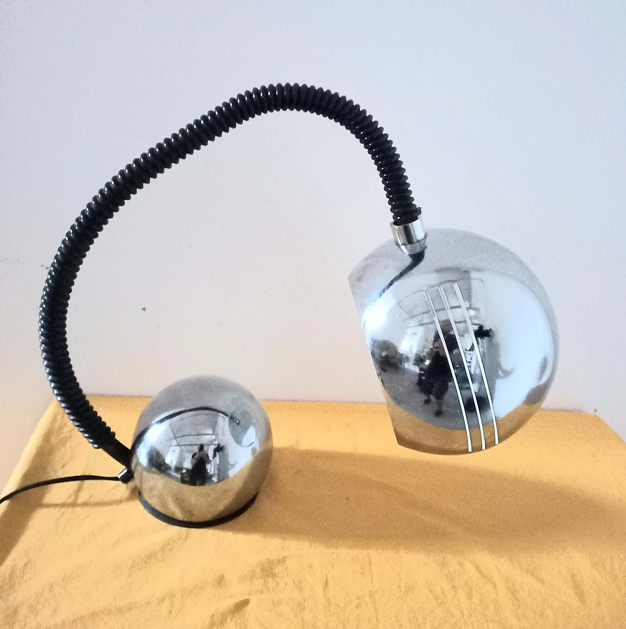 Metal and steel table lamp by Zonca, 1970s 3