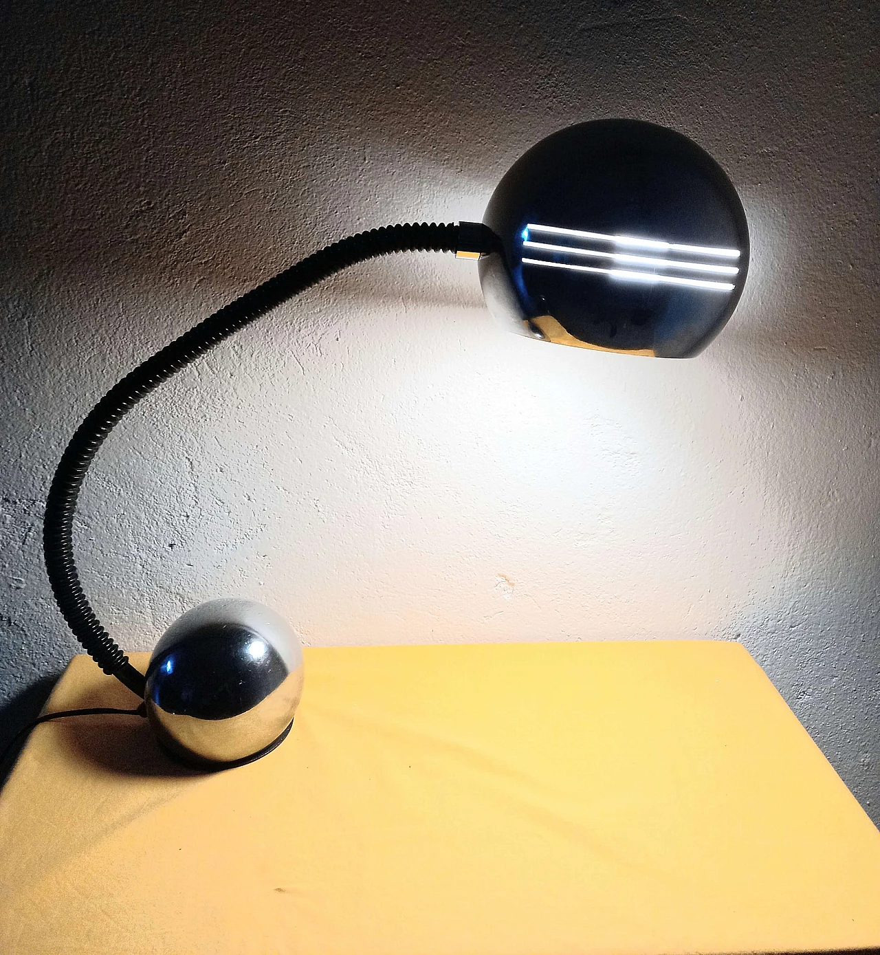 Metal and steel table lamp by Zonca, 1970s 6