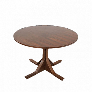 Rosewood round table 522 by Gianfranco Frattini for Bernini, 1960s