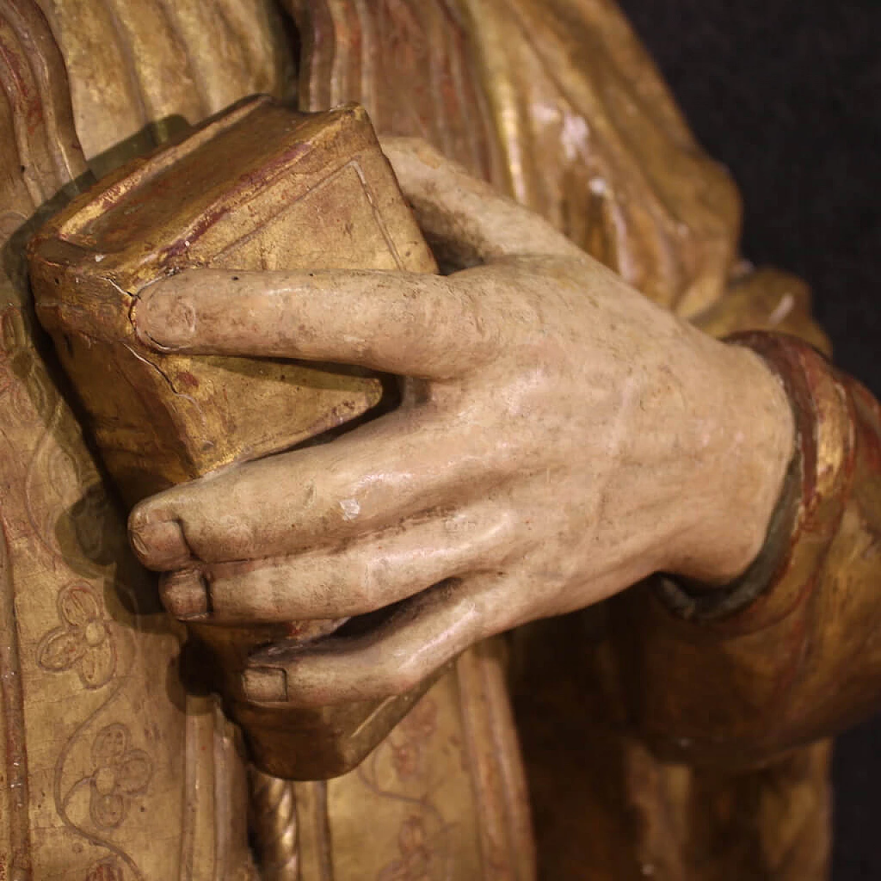 Scultura lignea raffigurante San Francesco di Sales, '700 8