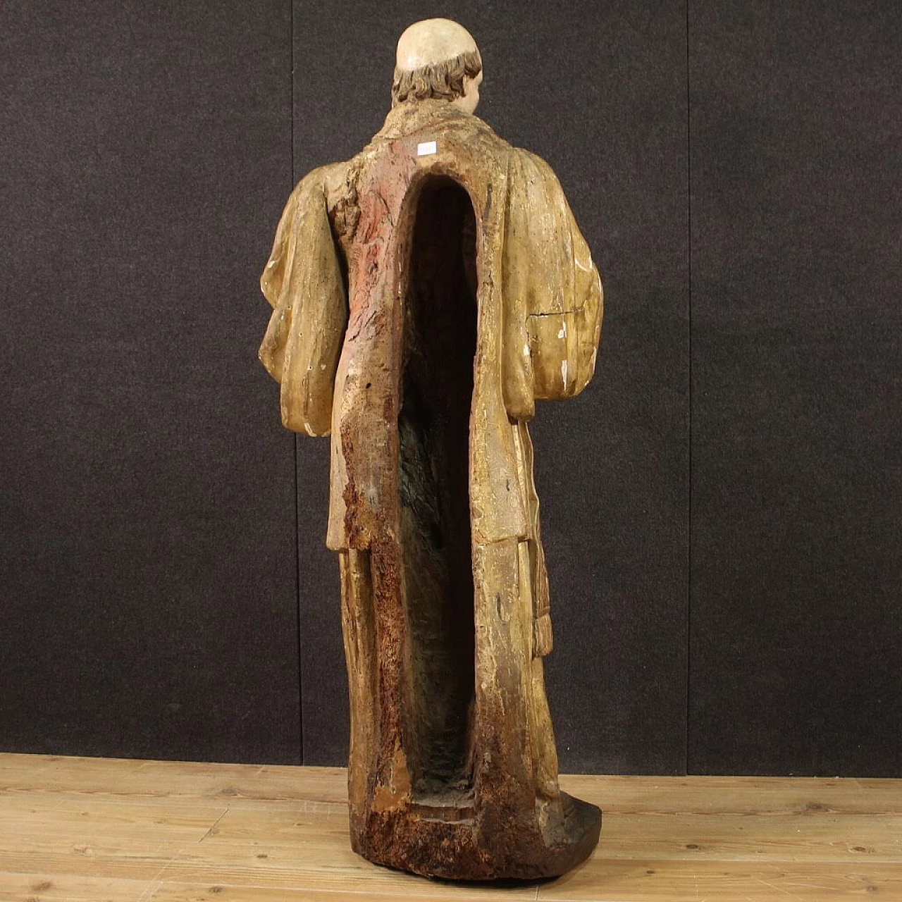 Scultura lignea raffigurante San Francesco di Sales, '700 9