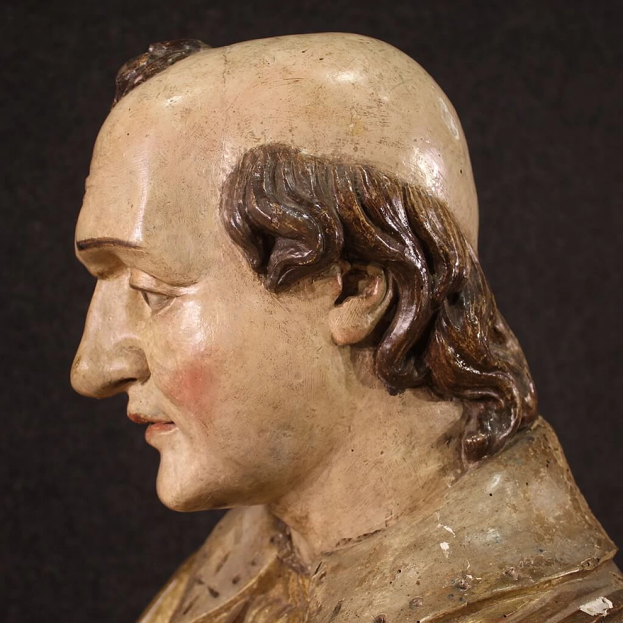 Scultura lignea raffigurante San Francesco di Sales, '700 10