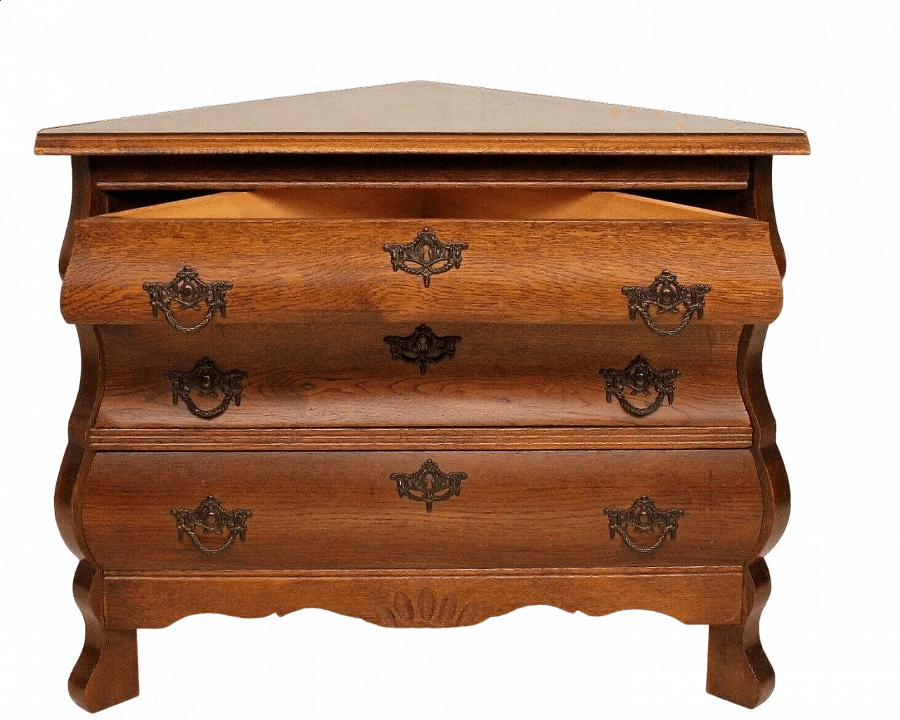 Corner oak chest of drawers, 1920s 6