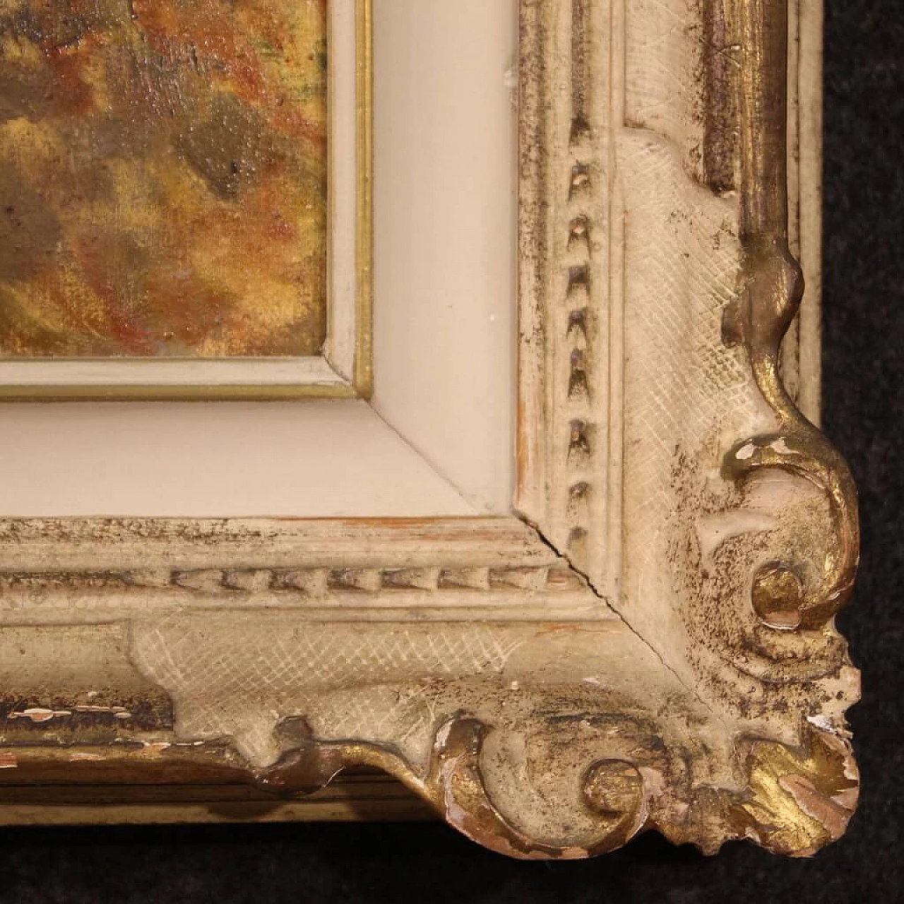 Alfonso Corradi, autumn river landscape, oil painting on canvas 6