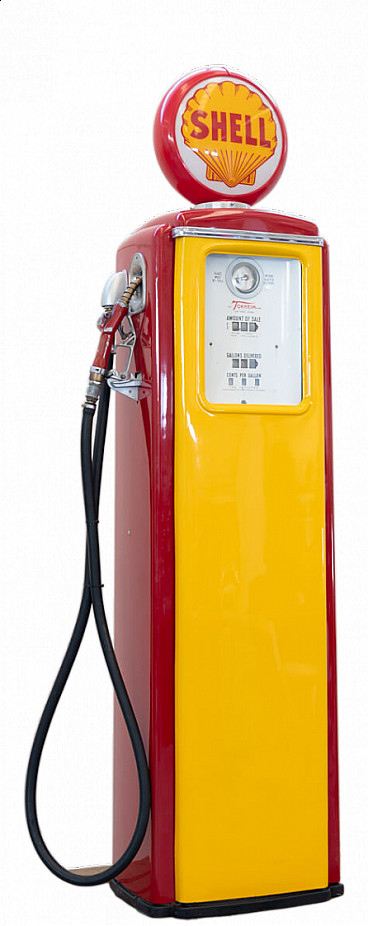 Distributore di benzina Shell, anni '50