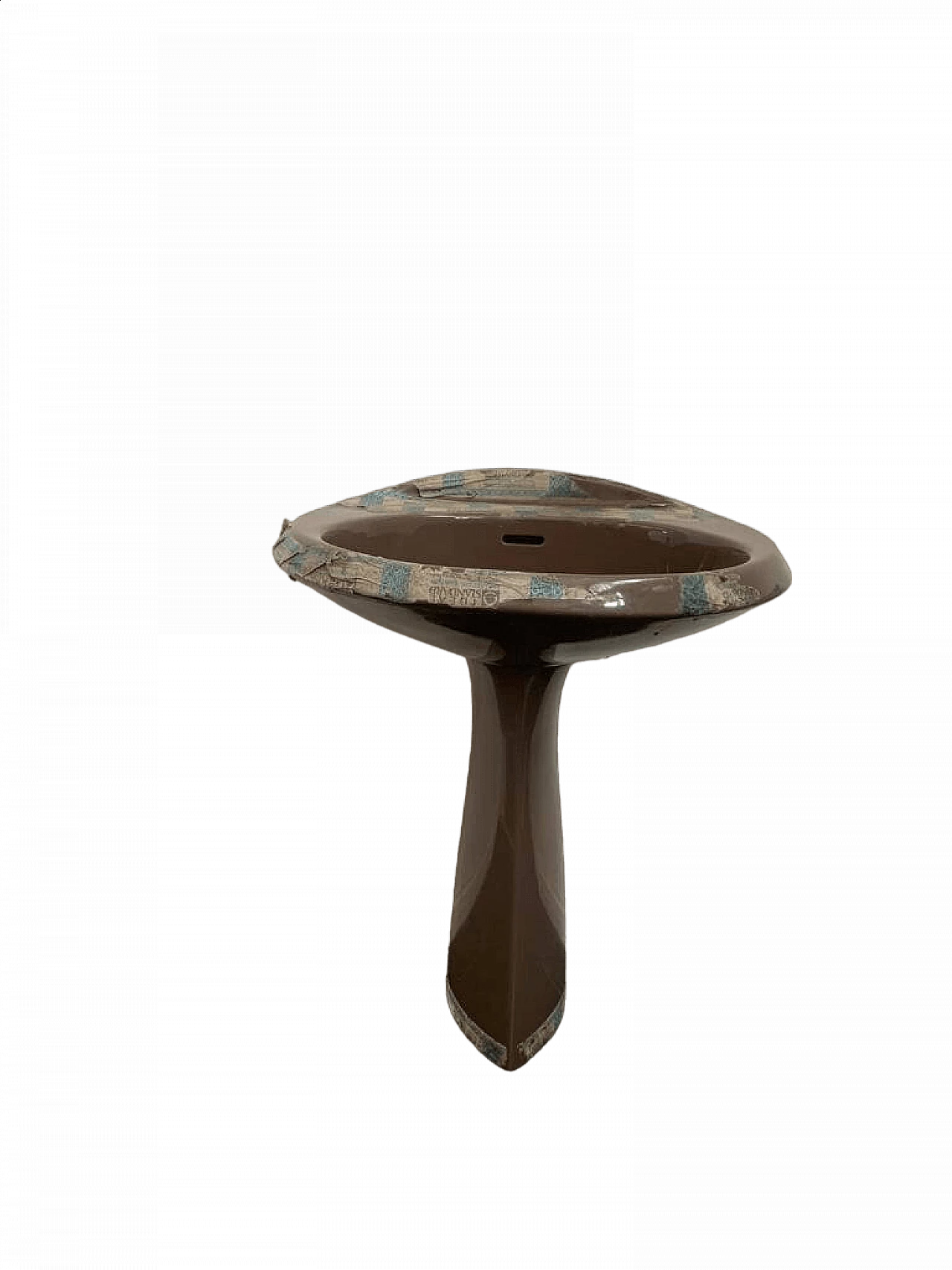 Ellipse brown washbasin by Ideal Standard, 1970s 7