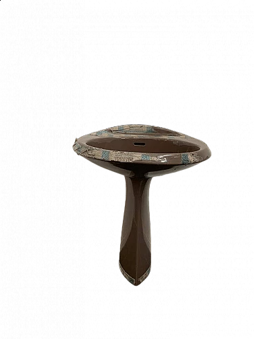 Ellipse brown washbasin by Ideal Standard, 1970s