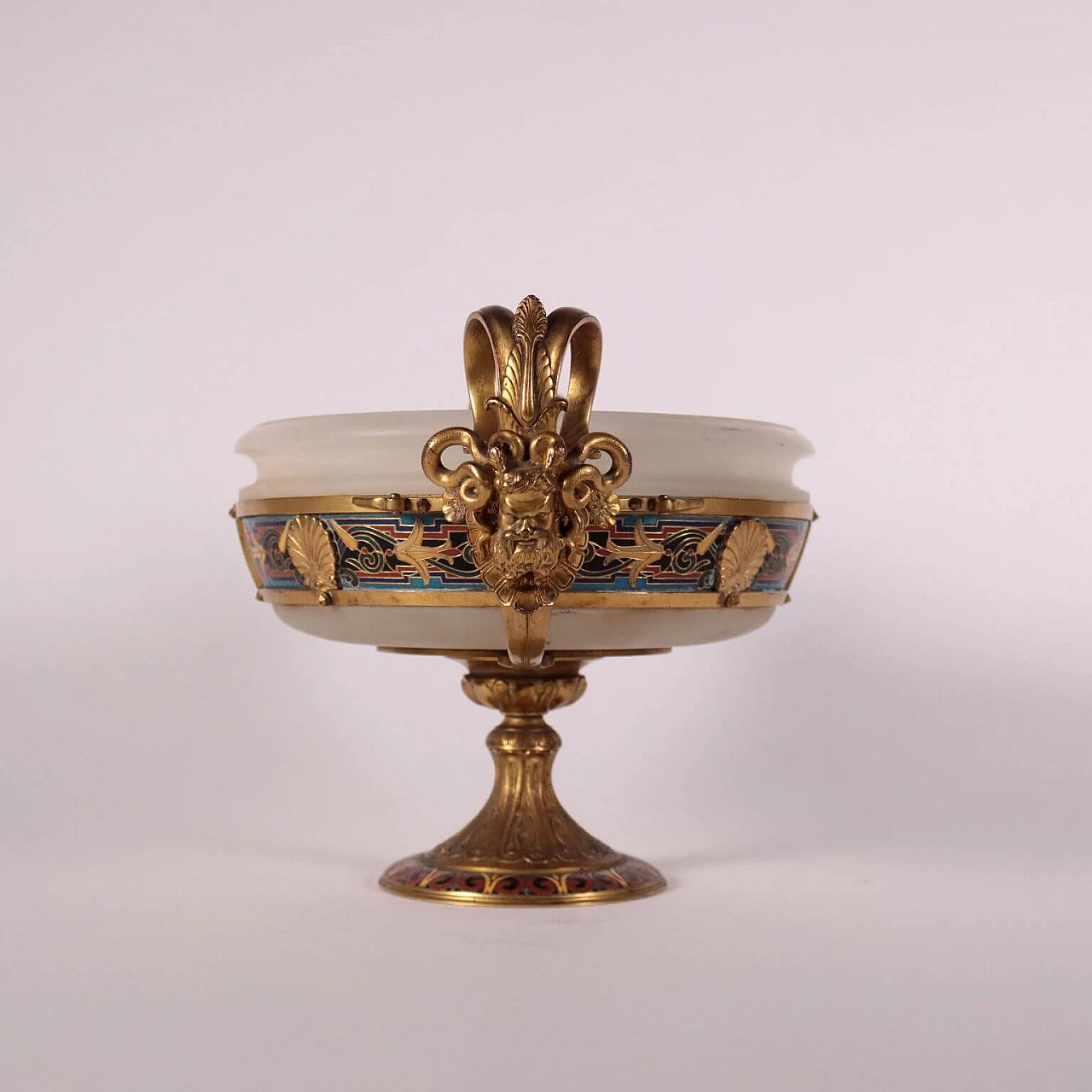 Bronze and alabaster bowl by Ferdinand Barbedienne, 19th century 9