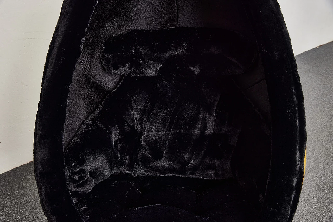 Poltrona a uovo sospesa in vetroresina e tessuto di Kare, 2000 3