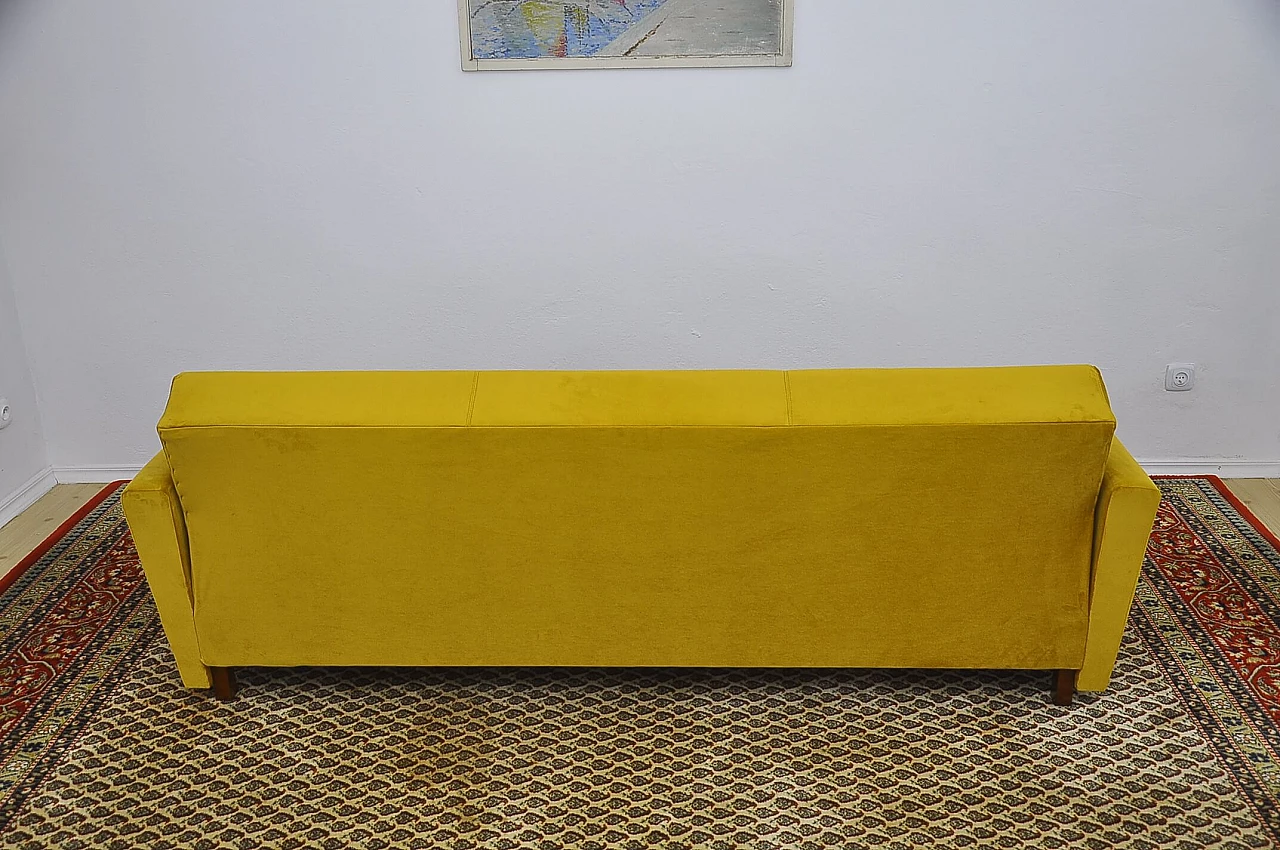 Yellow velvet sofa bed, 1960s 6