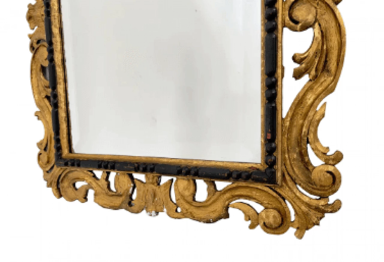 Specchio con cornice in legno dorato, '700 3