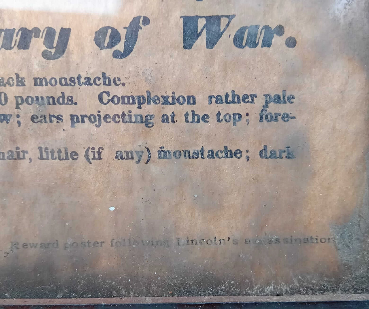Manifesto di ricompensa per l'assassino di Abraham Lincoln, 1865 3