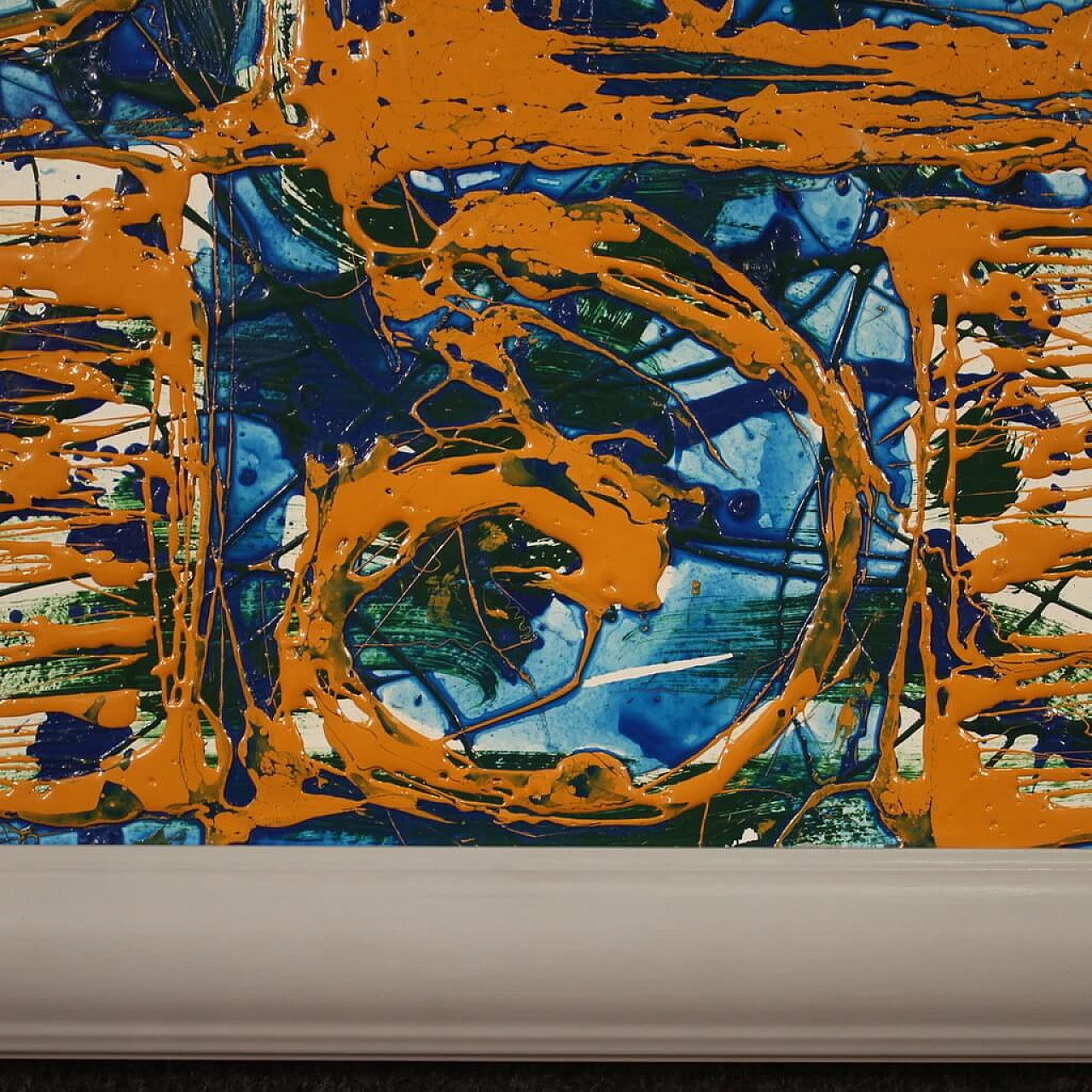 Abstract composition, mixed media painting on pressed wood, 2005 8