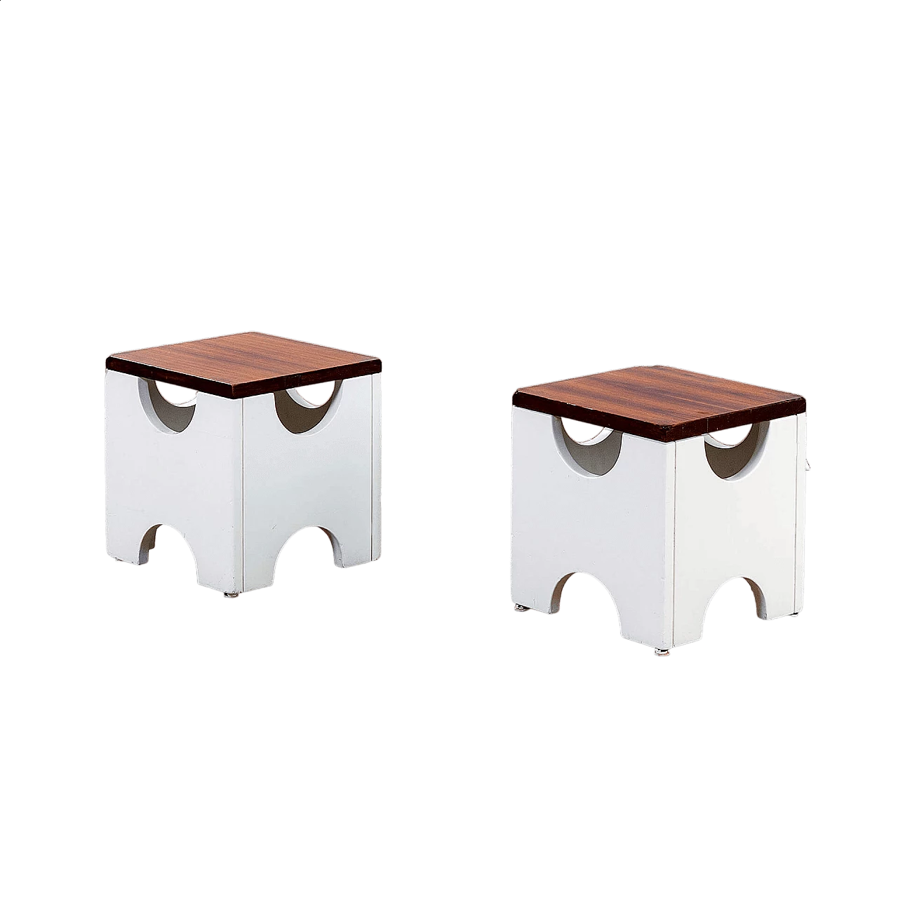 Pair of T29 Dado poufs by Ettore Sottsass for Poltronova, 1960s 7