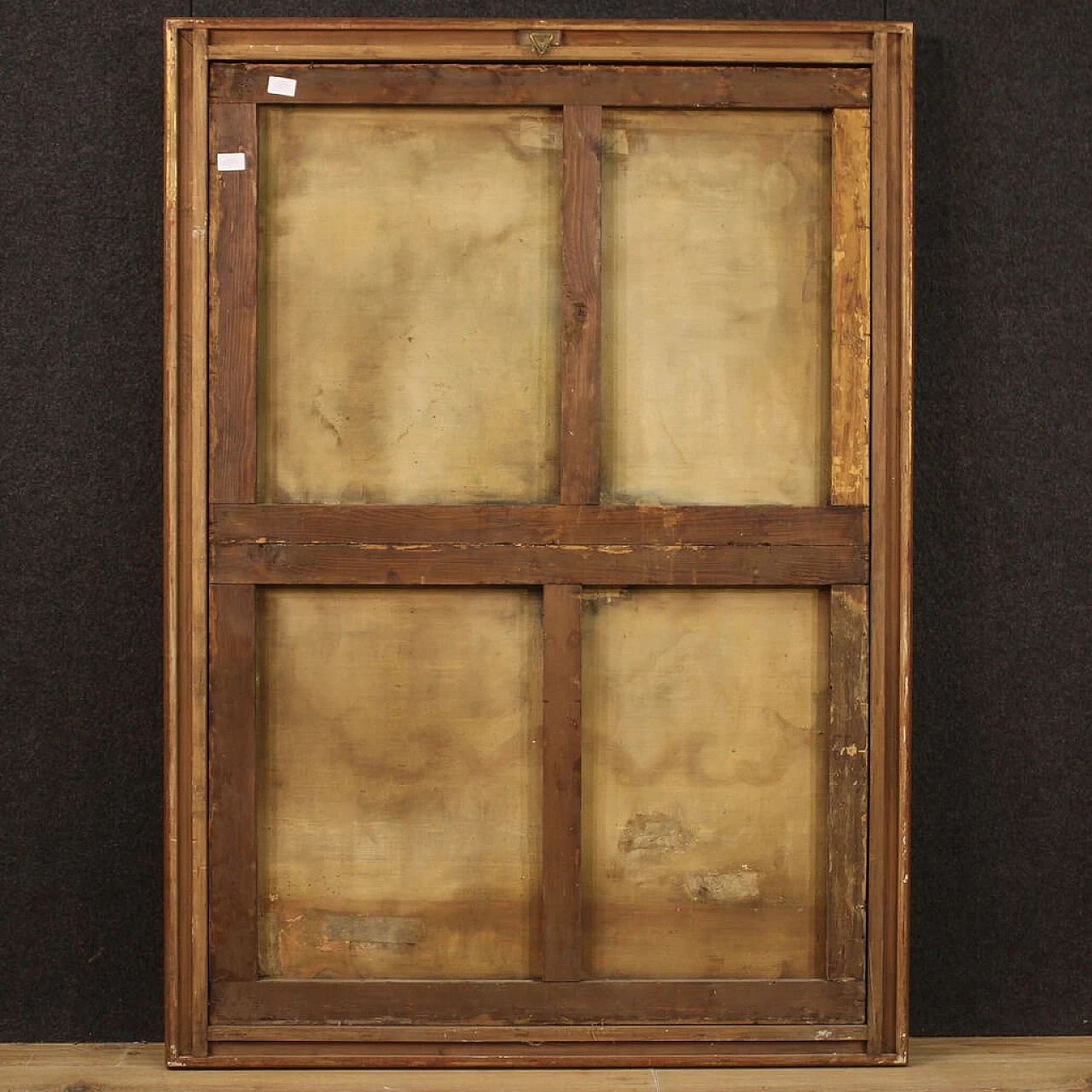 Paesaggio con figure, dipinto a tempera su carta, fine '700 12