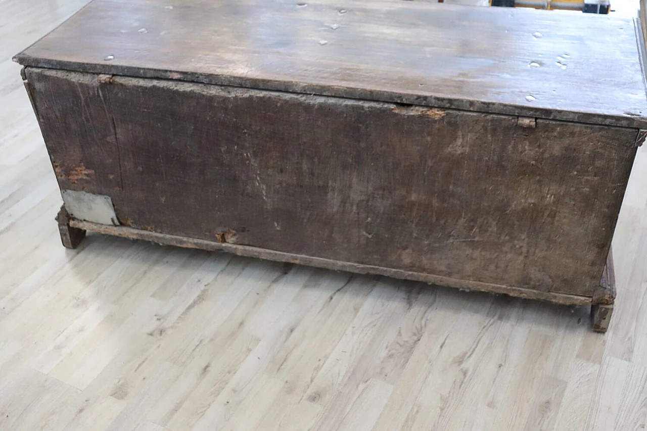 Solid walnut chest, mid-17th century 9