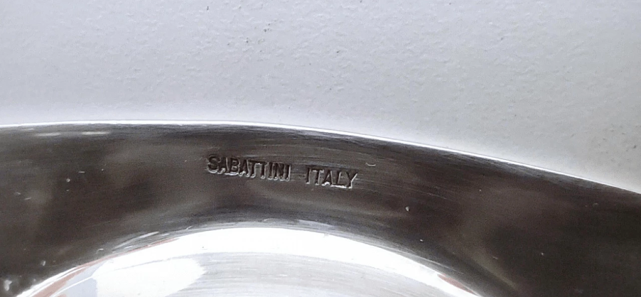 Svuotatasche a conchiglia in ottone placcato argento di Lino Sabattini, anni '70 14