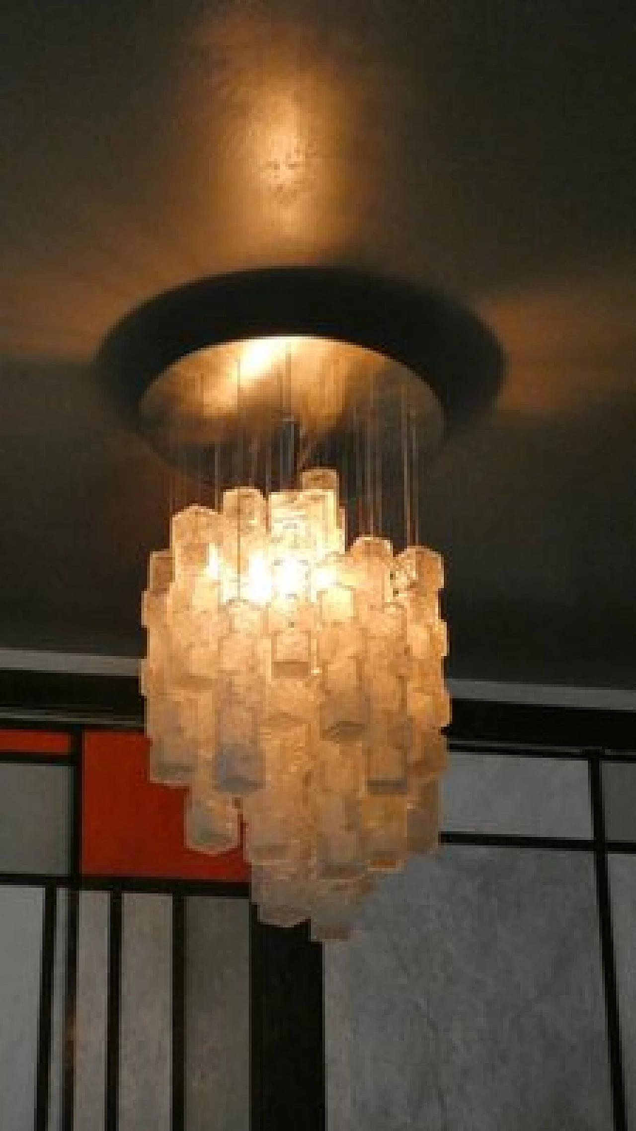 Murano glass chandelier by Zeroquattro for Fontana Arte, 1970s 2